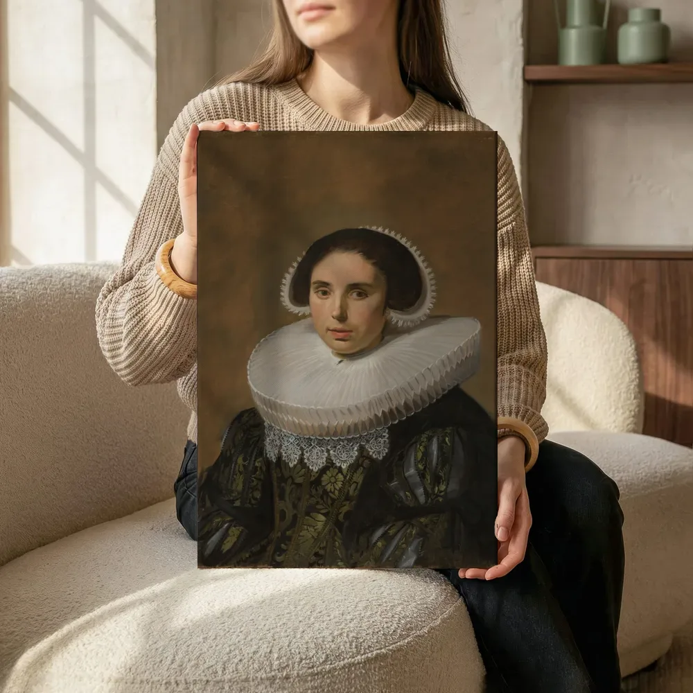 Sfeerimpressie: Portret van een vrouw terwijl het zittend wordt getoond
