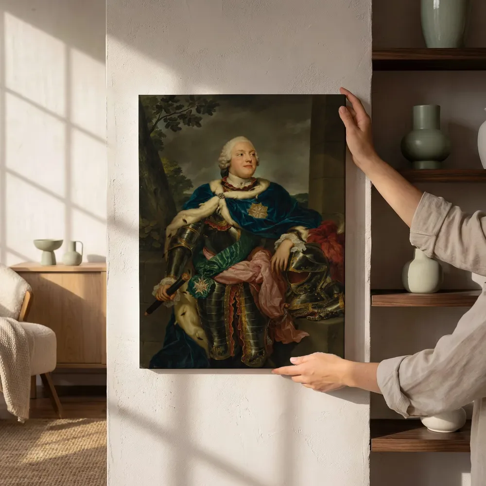 Sfeerimpressie: Portret van Frederik Christiaan van Saksen van Anton Raphael Mengs naast de kast