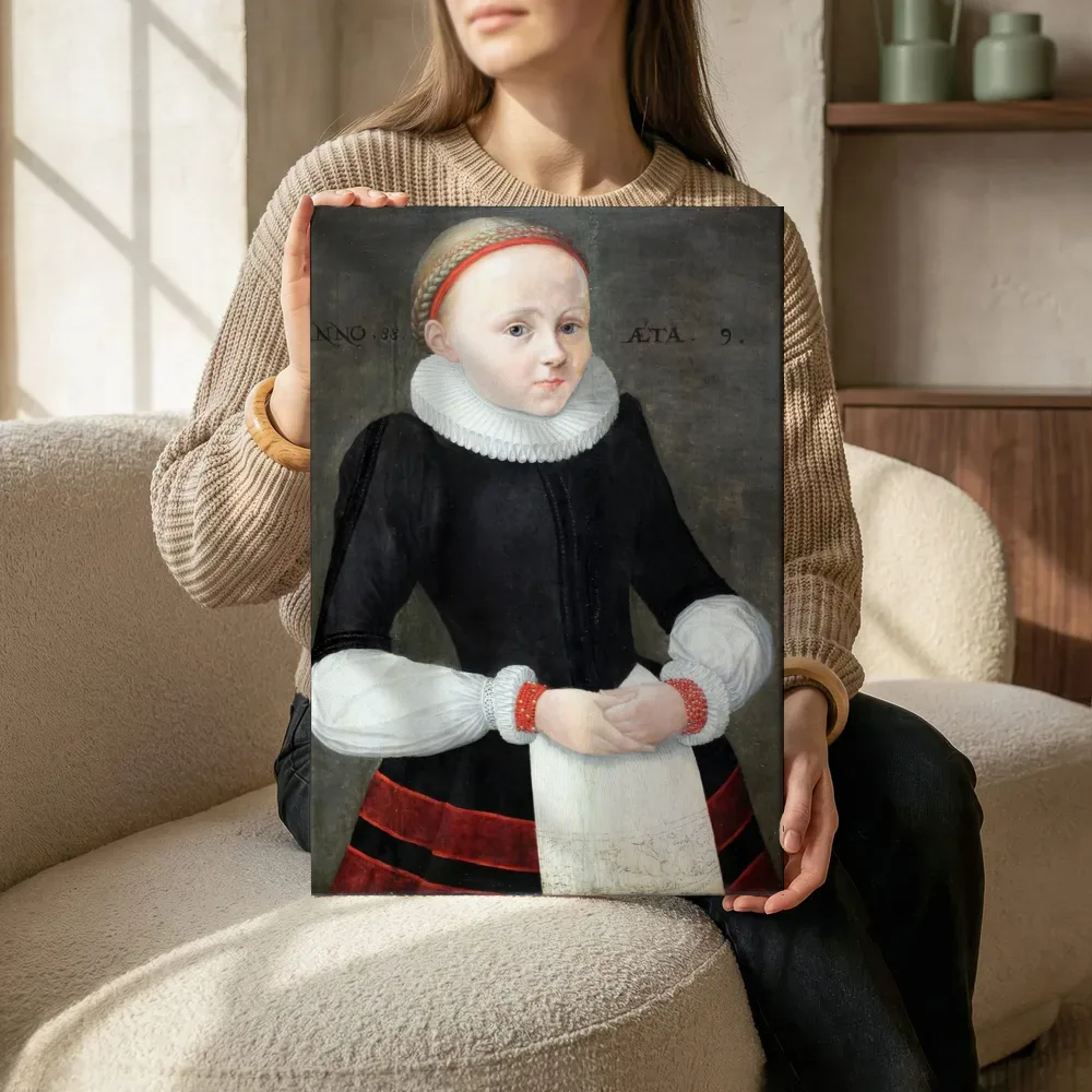 Sfeerimpressie: Portret van Maria Jacobina Völker van UnknownUnknown Middle Rhine Master terwijl het zittend wordt getoond