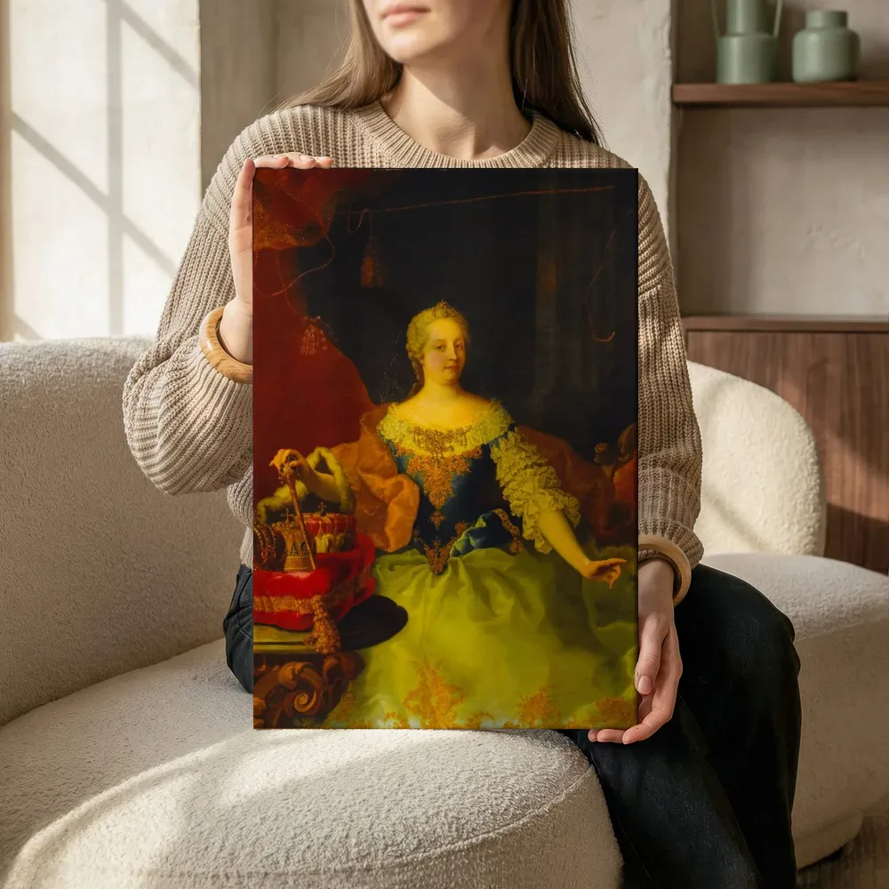 Sfeerimpressie: Portret van Maria Theresia, Atelier van Martin van Meytens terwijl het zittend wordt getoond