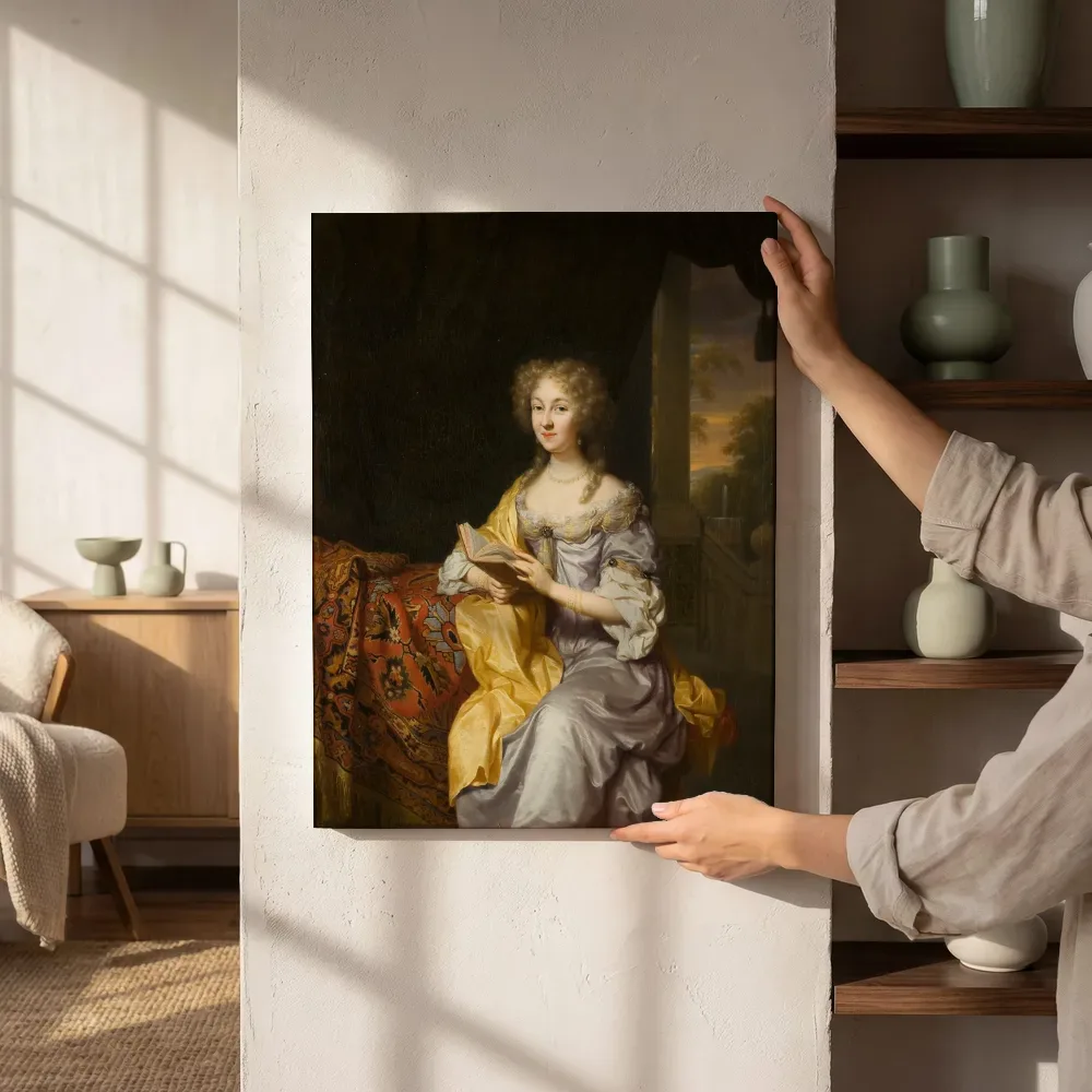 Sfeerimpressie: Portret van Petronella Boogaart van Jan Verkolje naast de kast