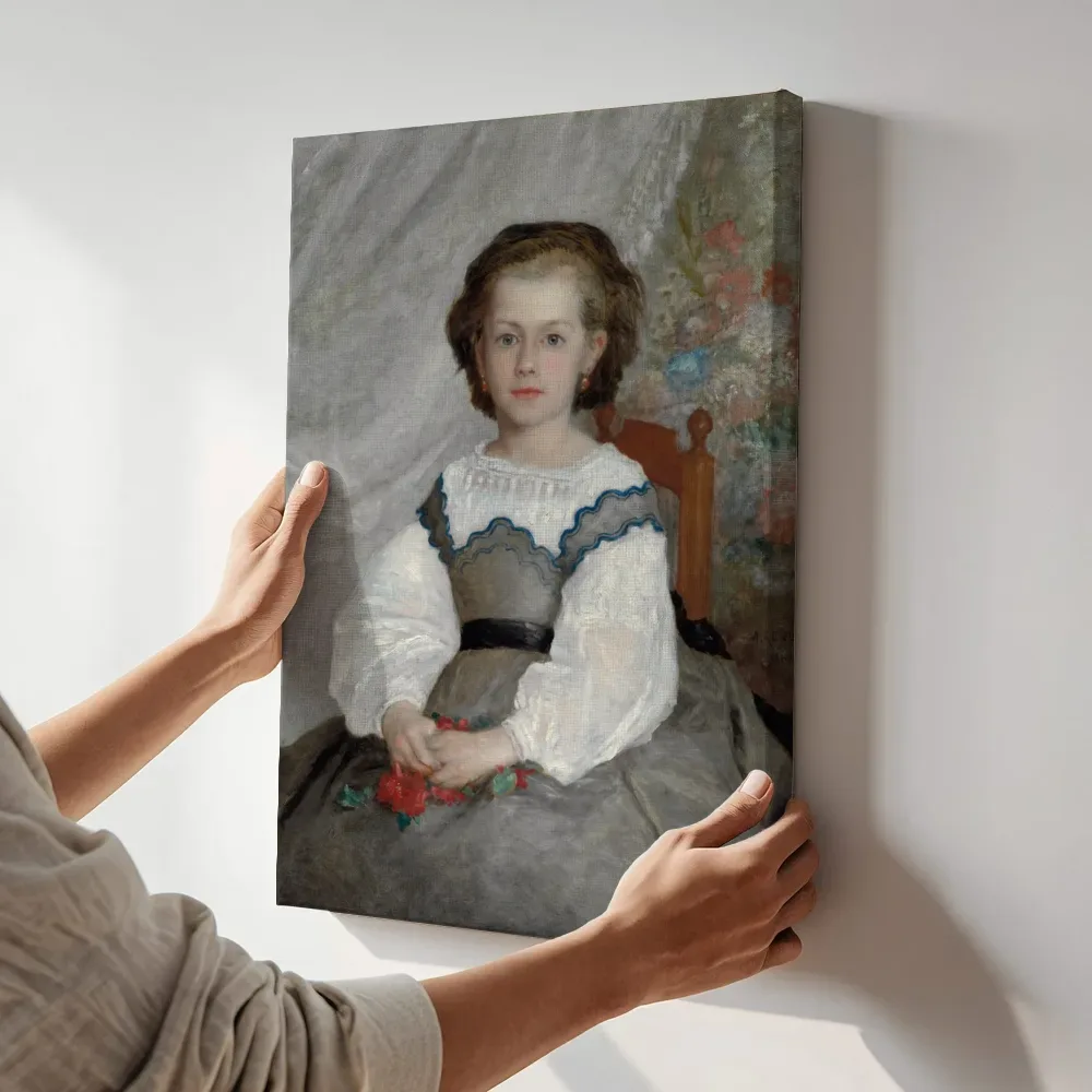 Sfeerimpressie: Portret van Romaine Lacaux van Pierre-Auguste Renoir terwijl het aan de muur wordt gehangen