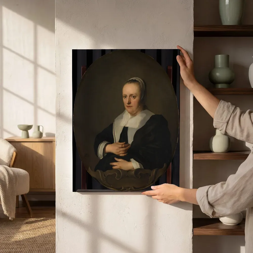Sfeerimpressie: Portret van Sara de Bie van Jacob Adriaensz Backer naast de kast