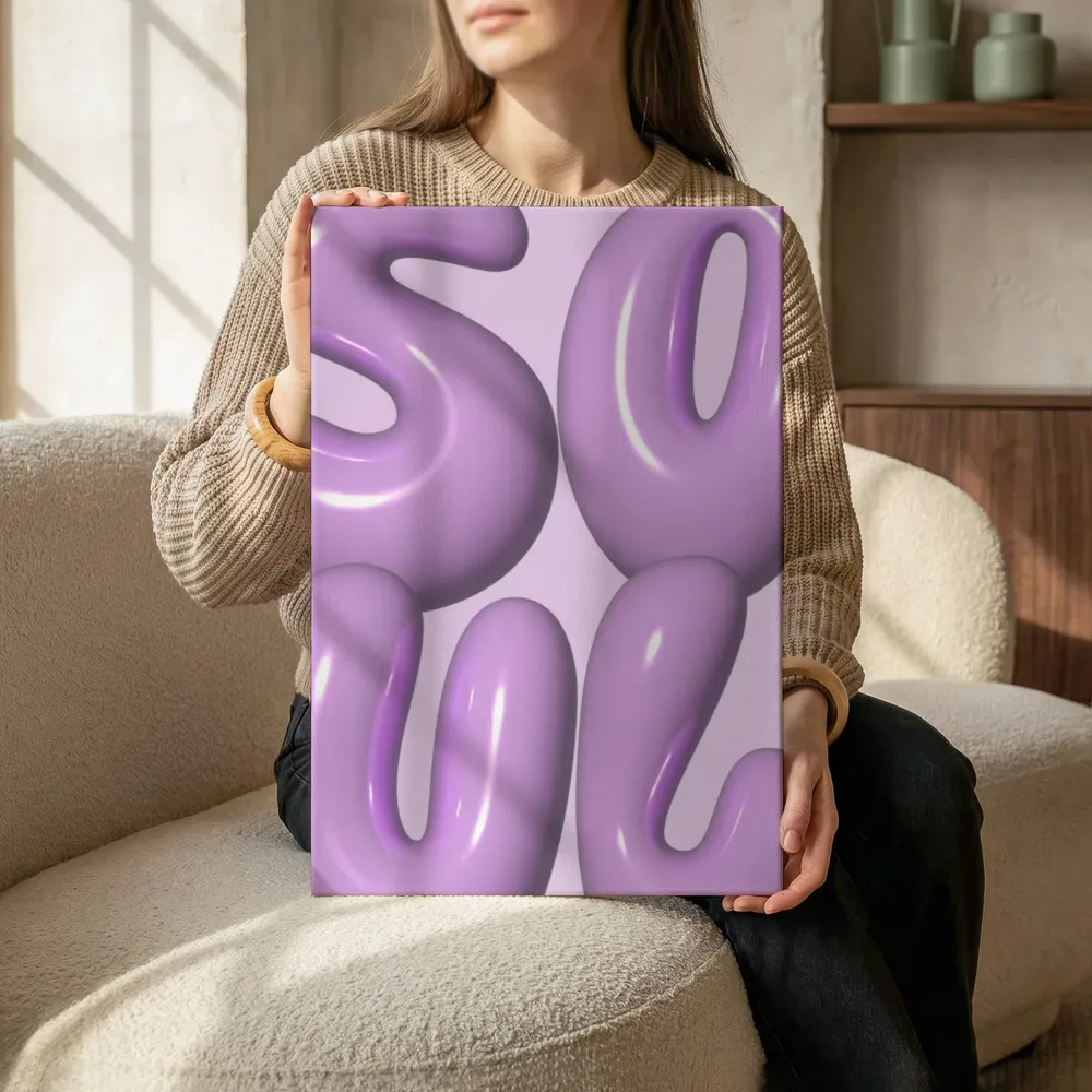 Sfeerimpressie: Purple bubble terwijl het zittend wordt getoond