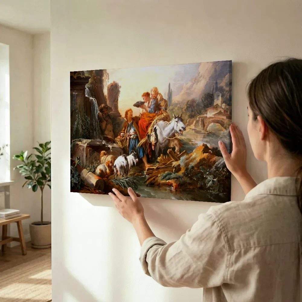 Sfeerimpressie: Rust bij de bron van François Boucher terwijl het wordt opgehangen