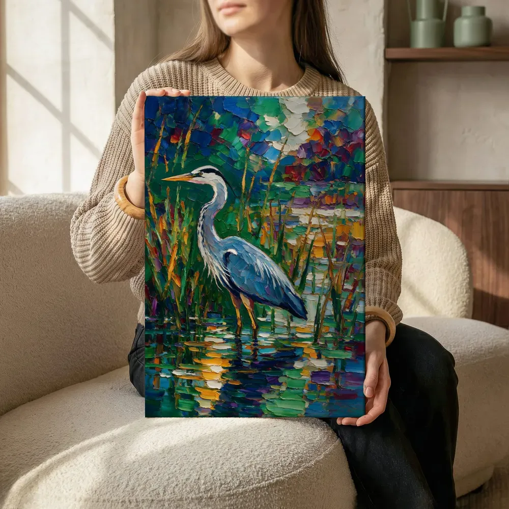Sfeerimpressie: Reiger tussen riet terwijl het zittend wordt getoond