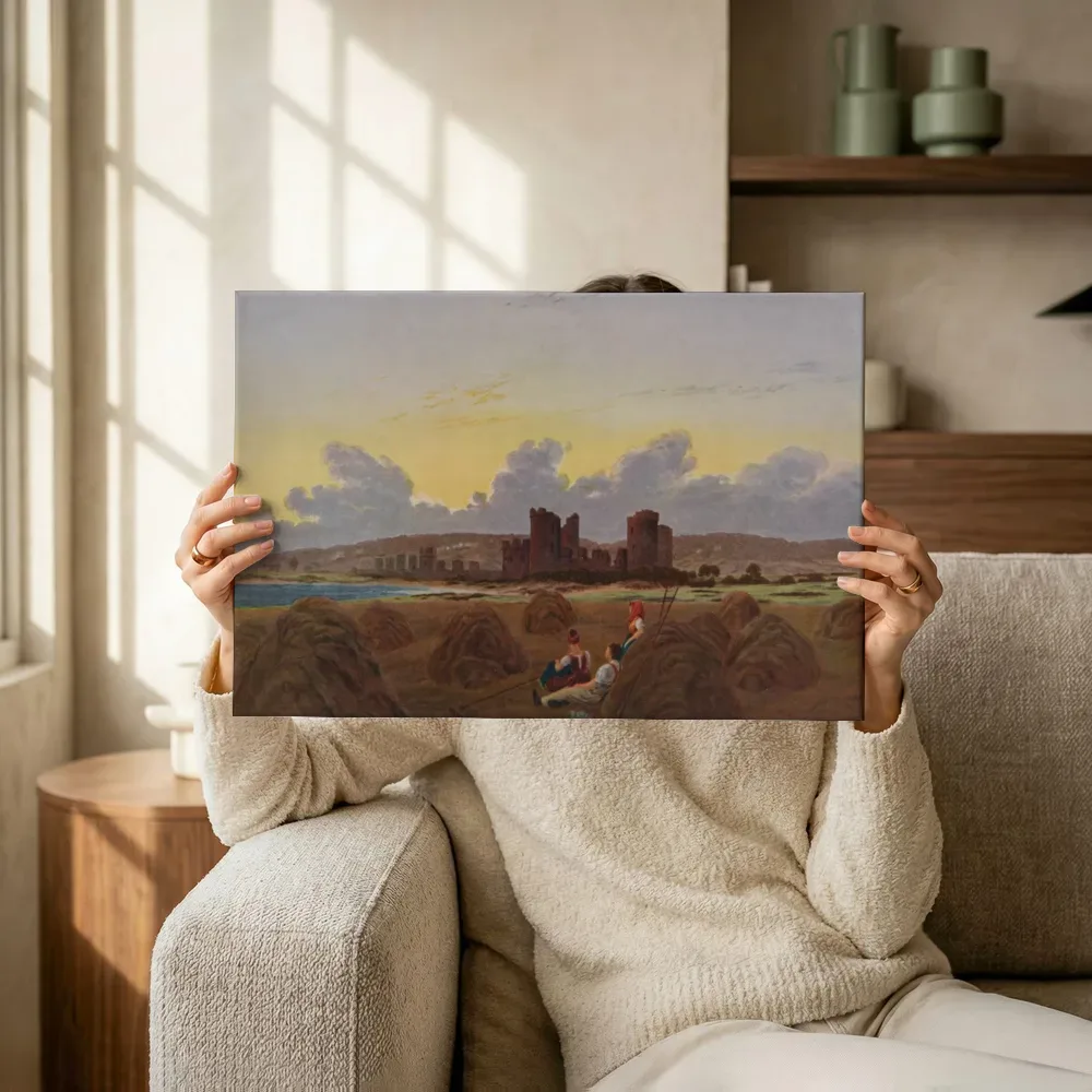 Sfeerimpressie: Rust tijdens de hooioogst van Caspar David Friedrich terwijl het omhoog wordt gehouden
