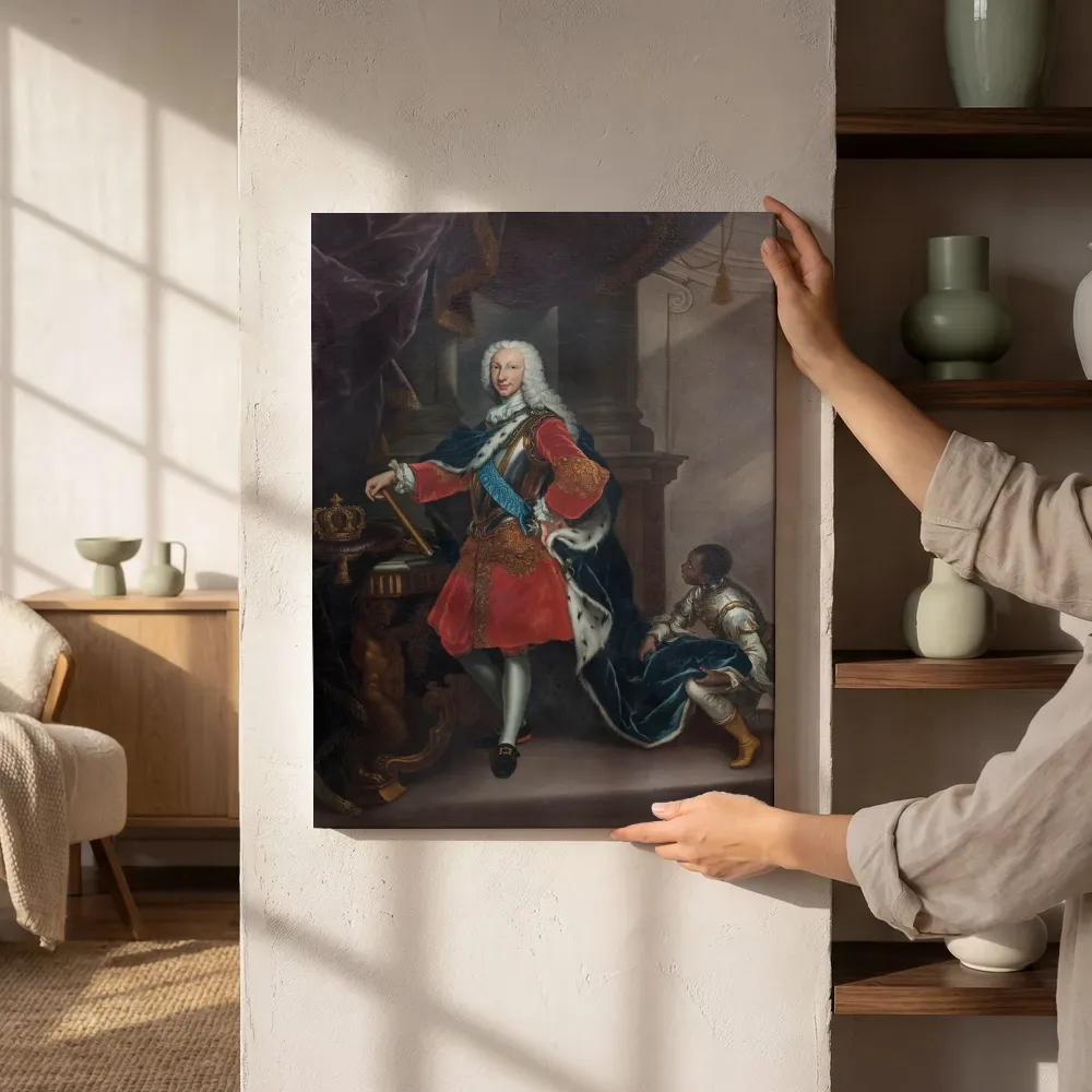 Sfeerimpressie: Retrato de carlos iii van Giovanni Maria delle Piane naast de kast