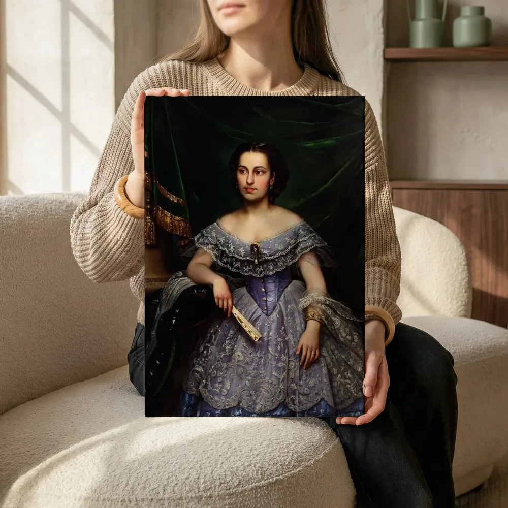 Sfeerimpressie: Retrato de Joana Leite Cunha van Petrus van Schendel terwijl het zittend wordt getoond