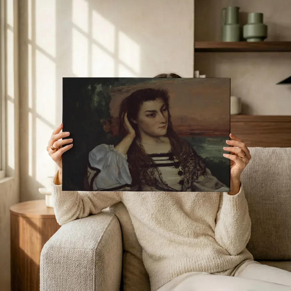 Sfeerimpressie: Mijmering van Gustave Courbet terwijl het omhoog wordt gehouden