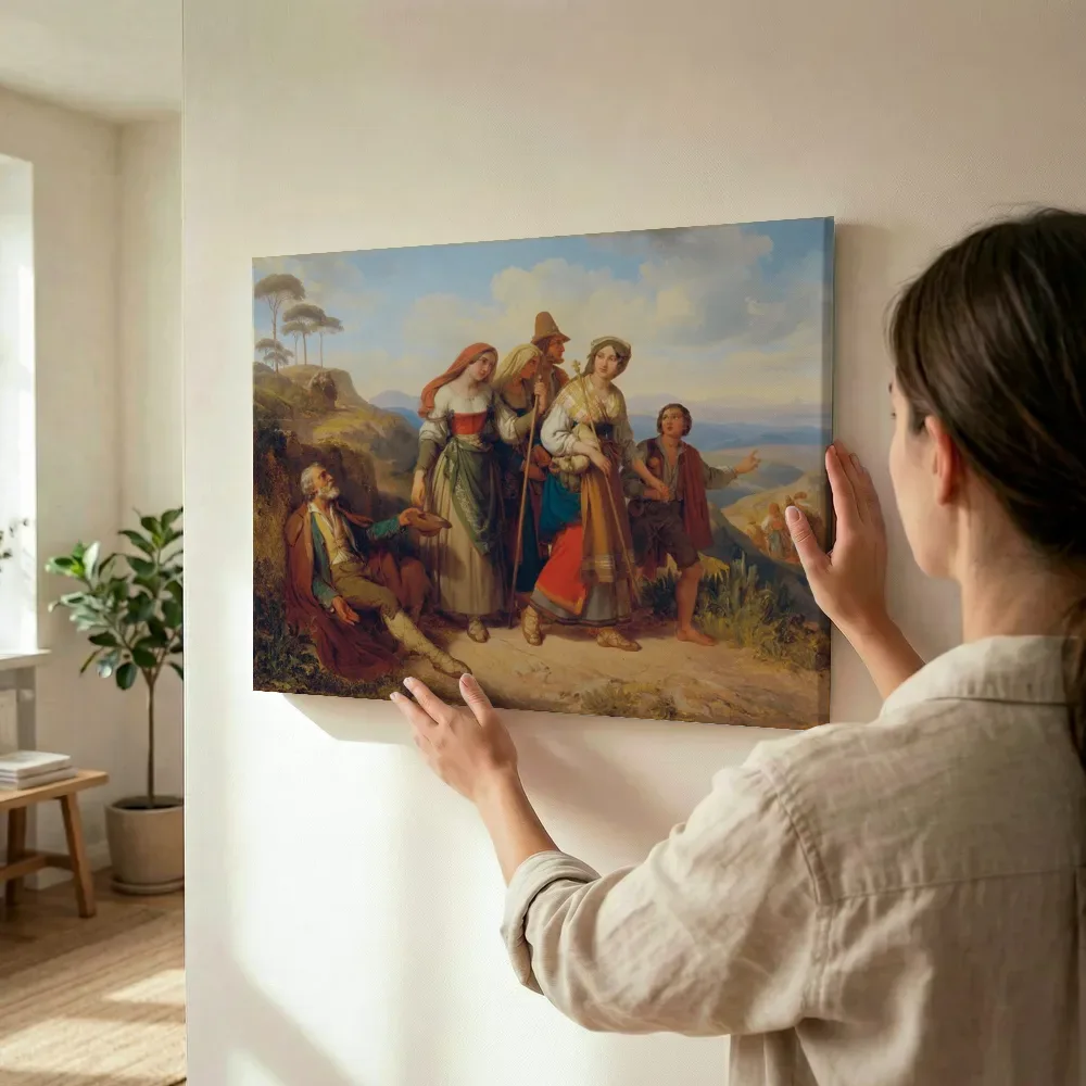 Sfeerimpressie: Roman pilgrims van Johann Ender terwijl het wordt opgehangen