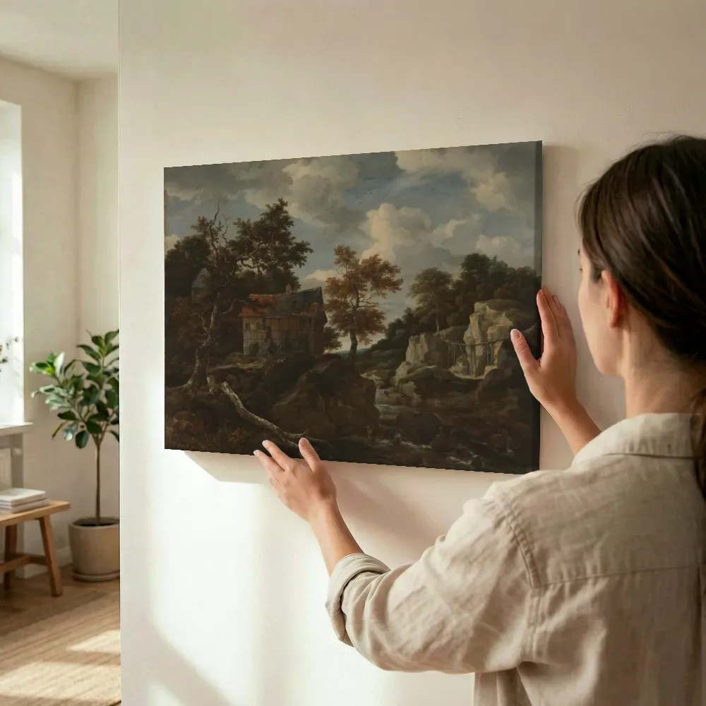 Sfeerimpressie: Rotsachtig landschap terwijl het wordt opgehangen