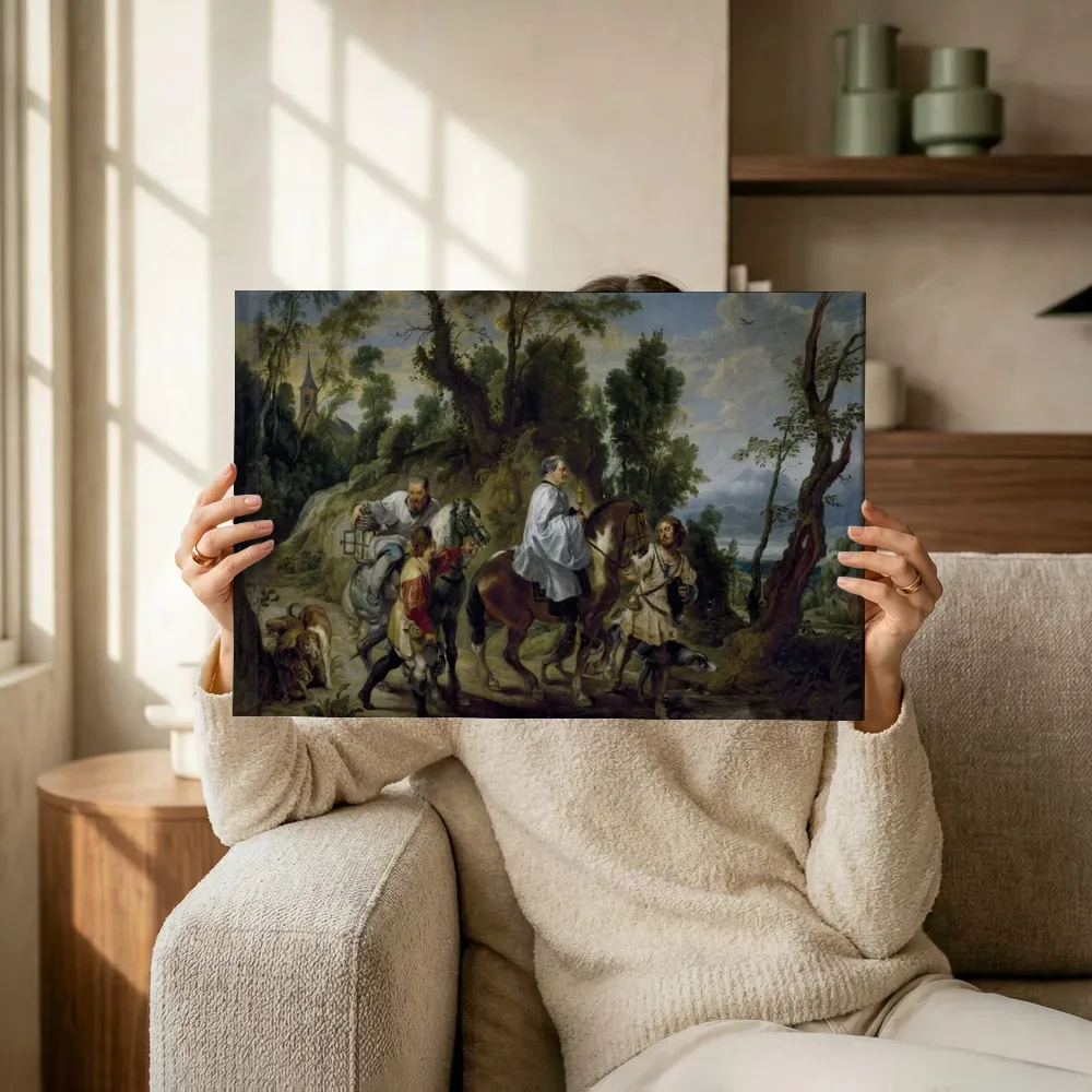 Sfeerimpressie: Rudolf van Habsburg en de priester van Peter Paul Rubens terwijl het omhoog wordt gehouden