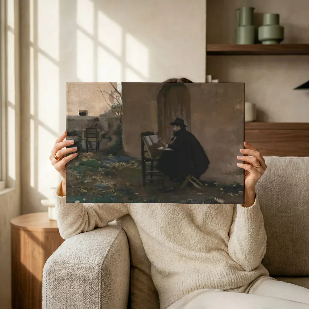 Sfeerimpressie: Santiago Rusiñol van Ramon Casas terwijl het omhoog wordt gehouden