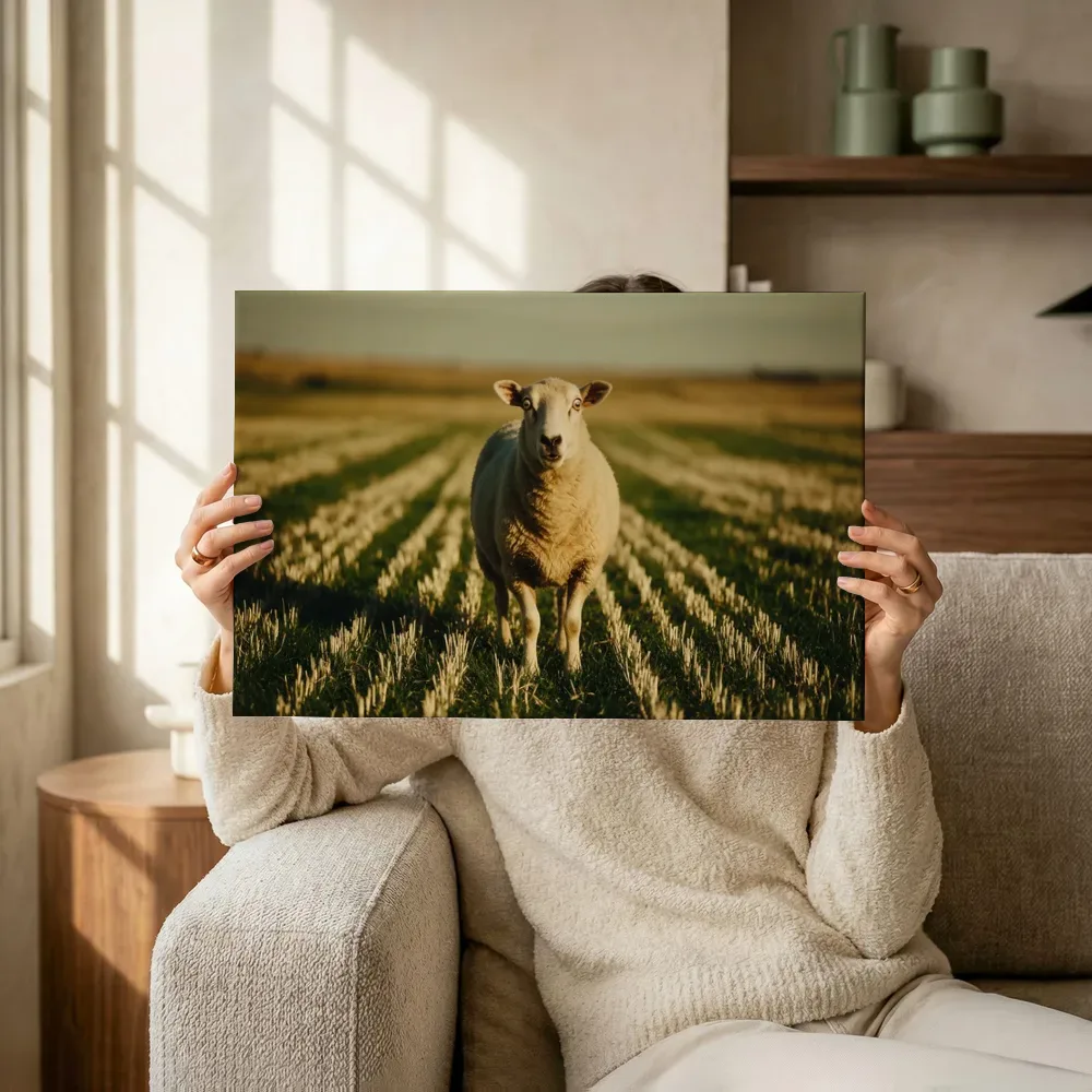 Sfeerimpressie: Schaap verrast, de volle zomer terwijl het omhoog wordt gehouden