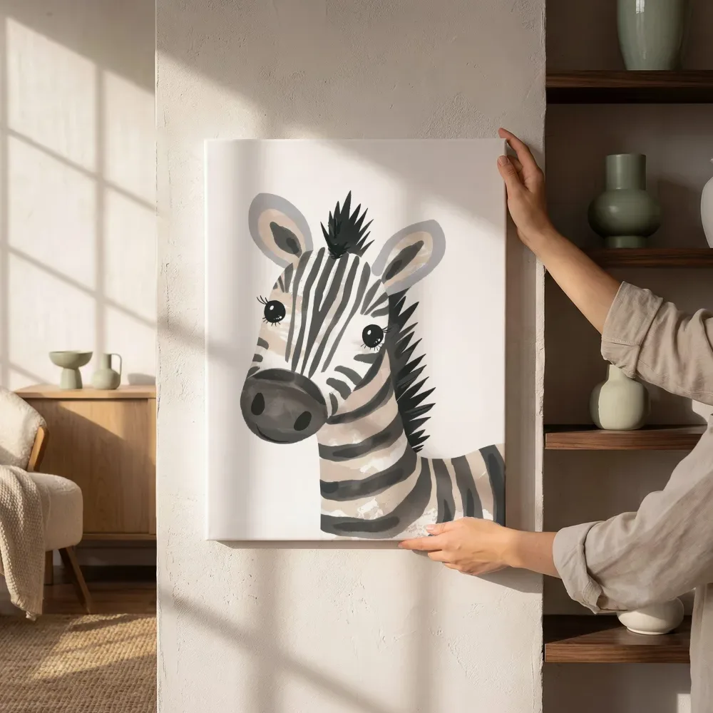 Sfeerimpressie: Schattige zebra naast de kast