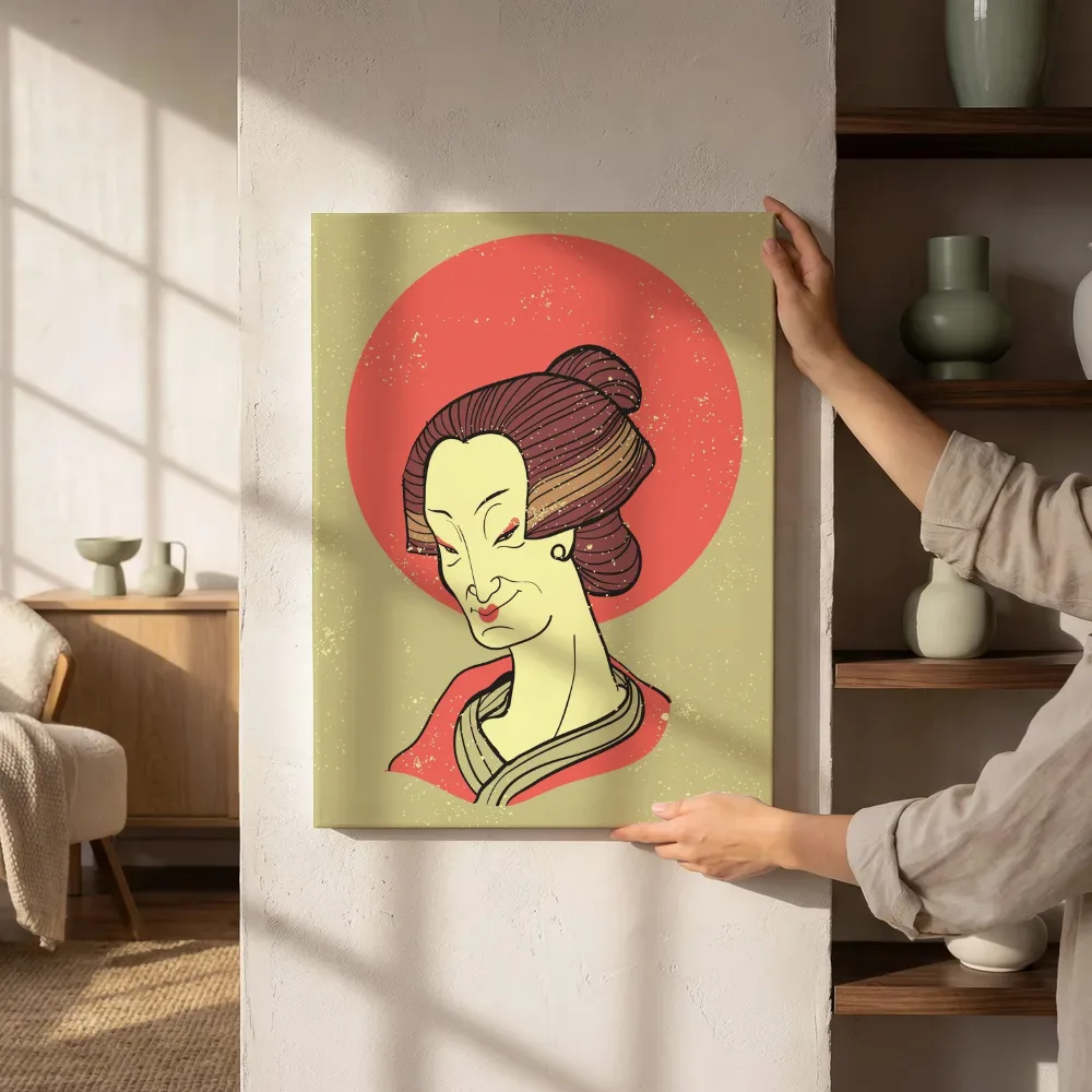 Sfeerimpressie: Sierlijk portret in retrostijl naast de kast