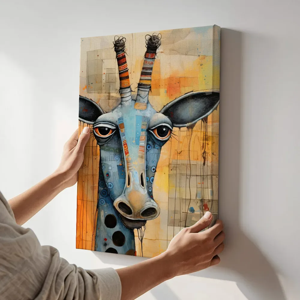 Sfeerimpressie: Sierlijke antilope terwijl het aan de muur wordt gehangen