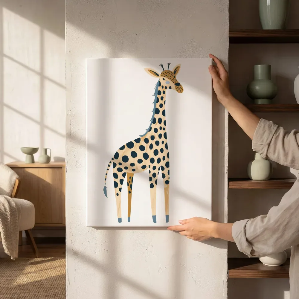 Sfeerimpressie: Sierlijke giraffe naast de kast