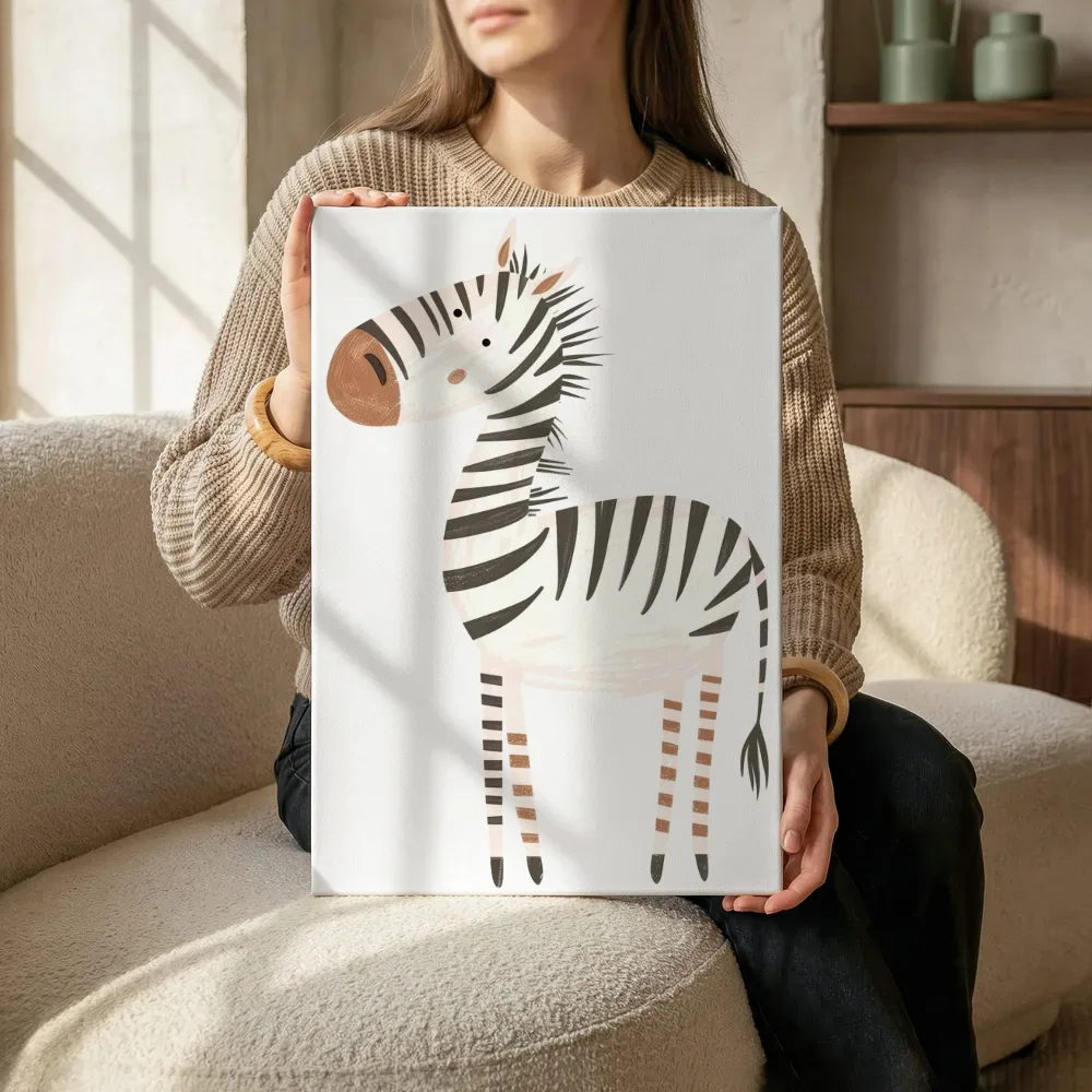 Sfeerimpressie: Sierlijke zebra terwijl het zittend wordt getoond