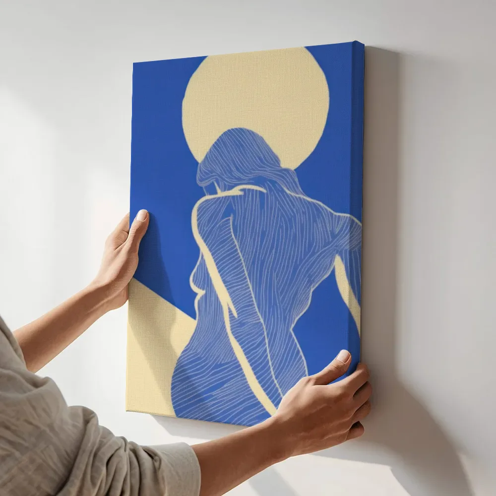 Sfeerimpressie: Silhouet in de zon terwijl het aan de muur wordt gehangen