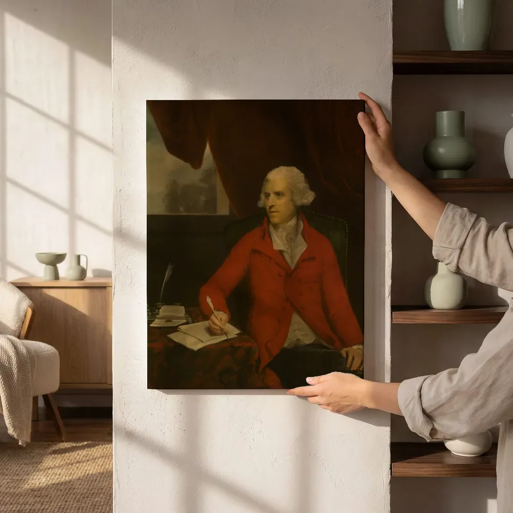Sfeerimpressie: Sir Thomas Rumbold, Bt van Joshua Reynolds naast de kast