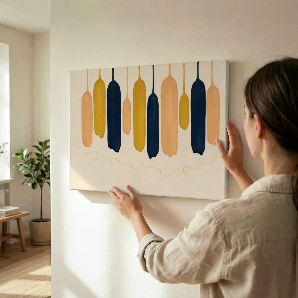 Sfeerimpressie: Smeltende kolommen Textured Minimalism 14 terwijl het wordt opgehangen
