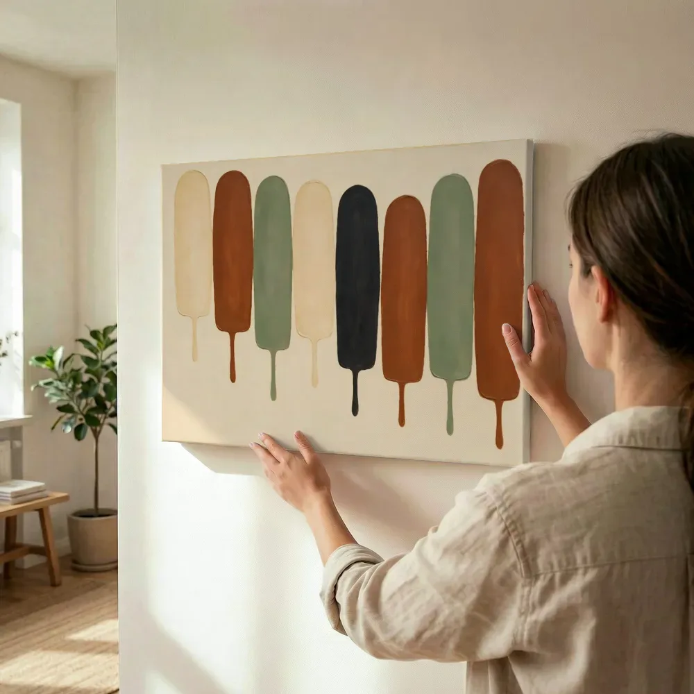 Sfeerimpressie: Smeltende kolommen Textured Minimalism 16 terwijl het wordt opgehangen
