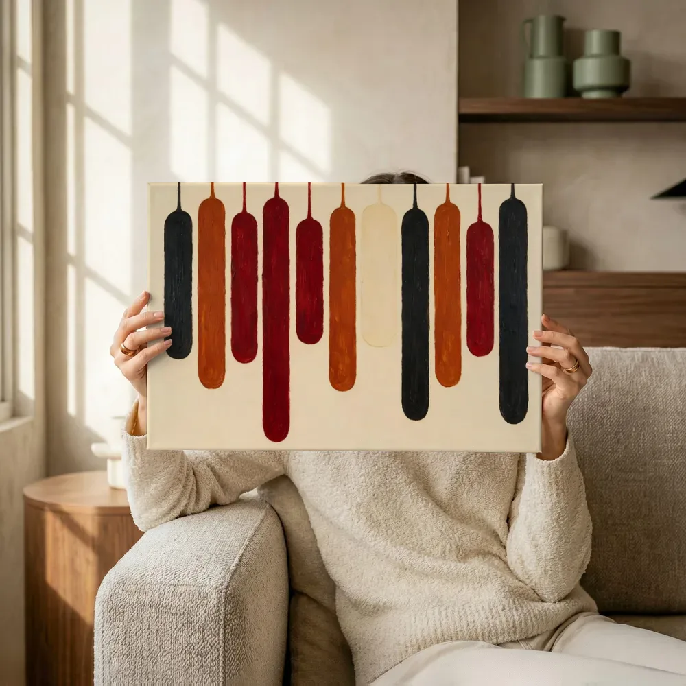Sfeerimpressie: Smeltende kolommen Textured Minimalism 20 terwijl het omhoog wordt gehouden