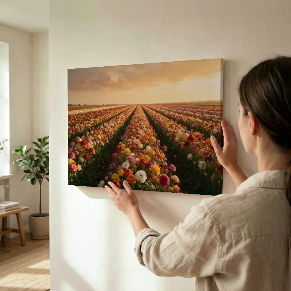 Sfeerimpressie: Snijbloem bij het gouden uur 4 terwijl het wordt opgehangen
