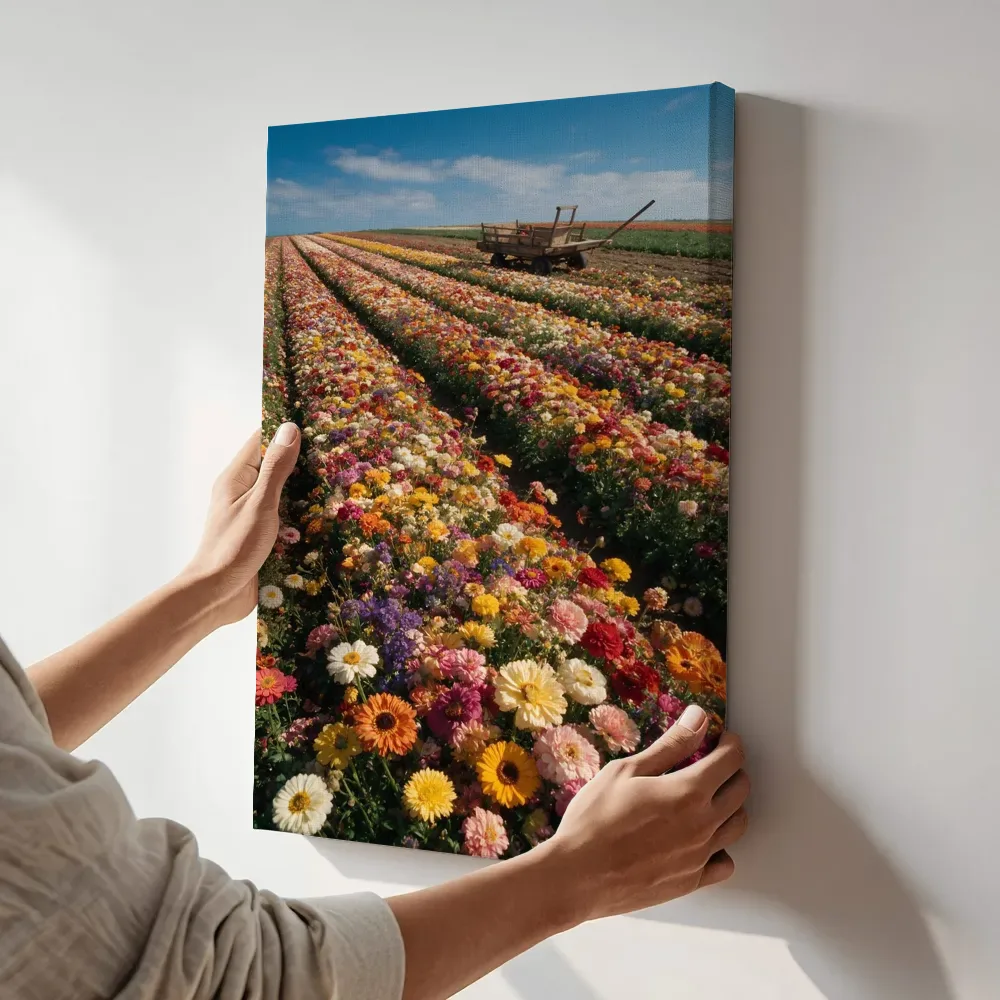 Sfeerimpressie: Snijbloem bij volle zon 8 terwijl het aan de muur wordt gehangen