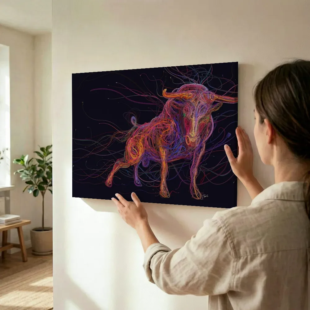 Sfeerimpressie: Stier van kabels terwijl het wordt opgehangen