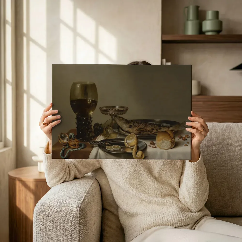 Sfeerimpressie: Stilleven met roemer en horloge van Willem Claesz. Heda terwijl het omhoog wordt gehouden