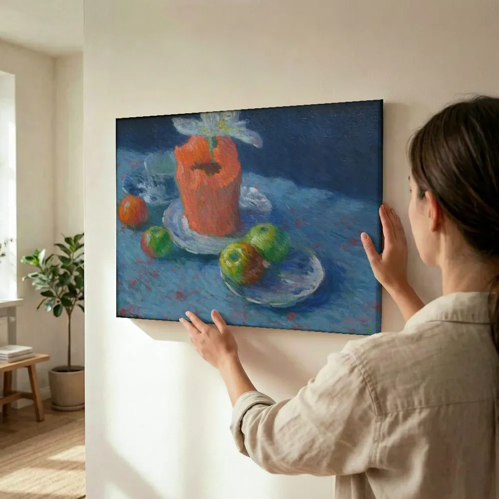 Sfeerimpressie: Stillleben van Alexej von Jawlensky terwijl het wordt opgehangen