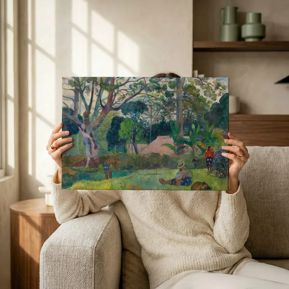 Sfeerimpressie: De grote boom van Paul Gauguin terwijl het omhoog wordt gehouden