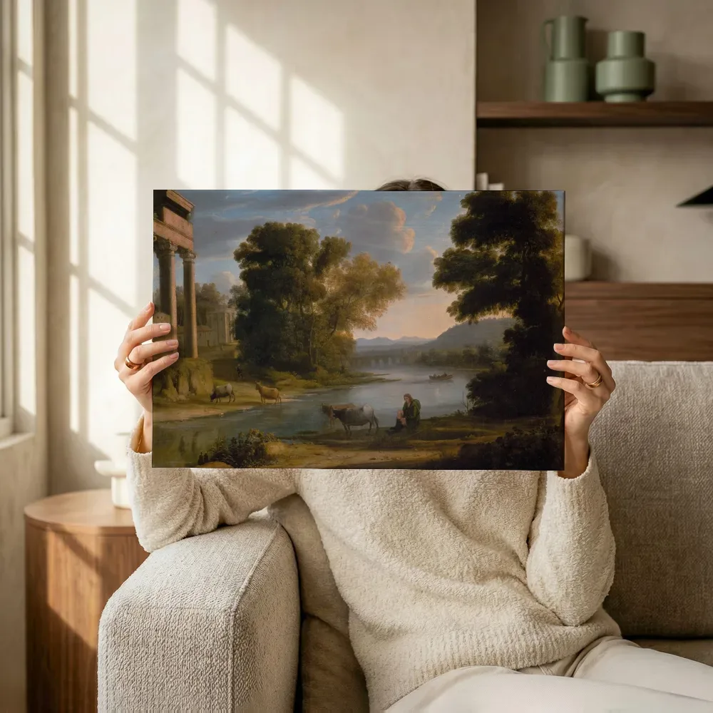 Sfeerimpressie: De doorwaadbare plaats van Claude Lorrain terwijl het omhoog wordt gehouden