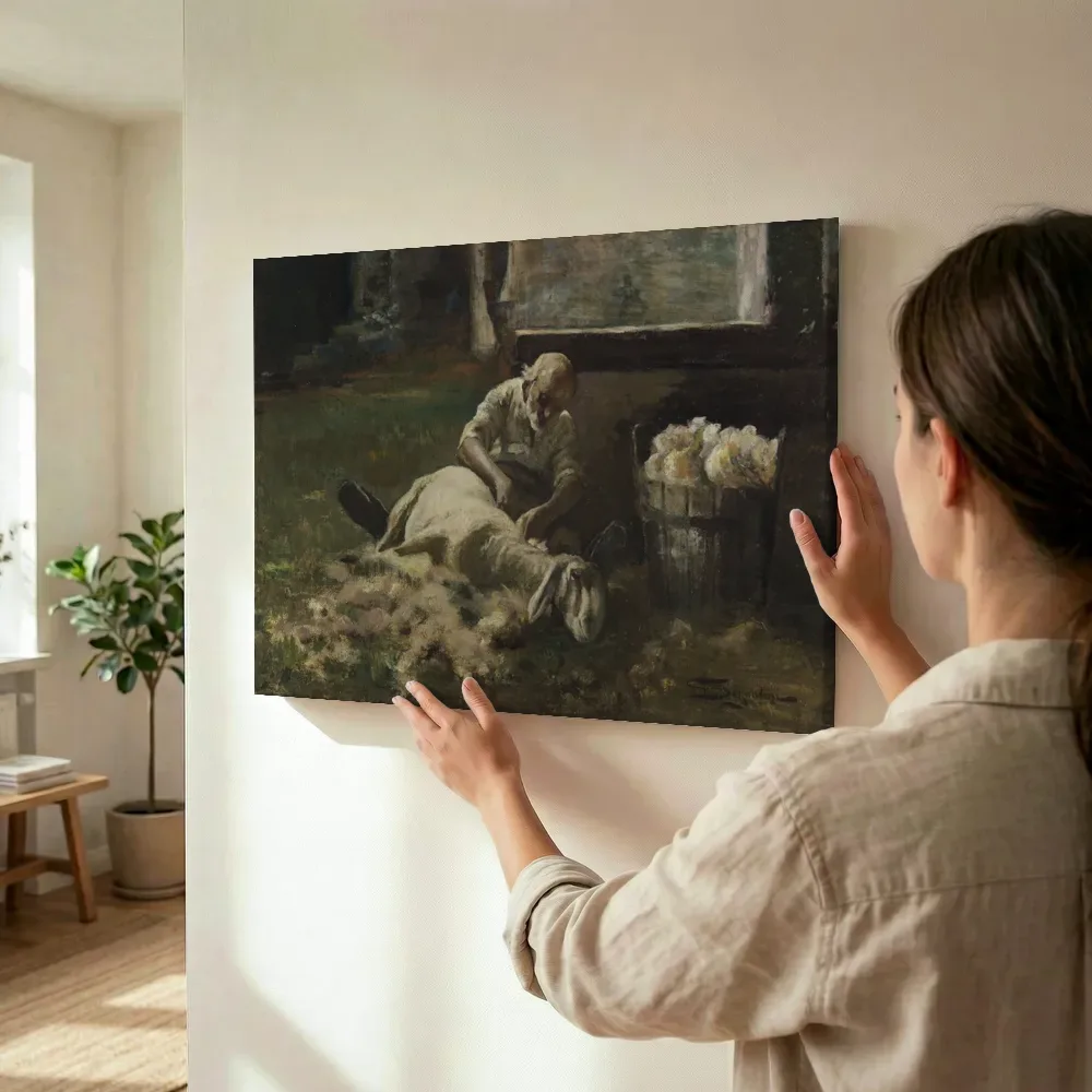 Sfeerimpressie: De thuiskomst van de herder van Giovanni Segantini terwijl het wordt opgehangen