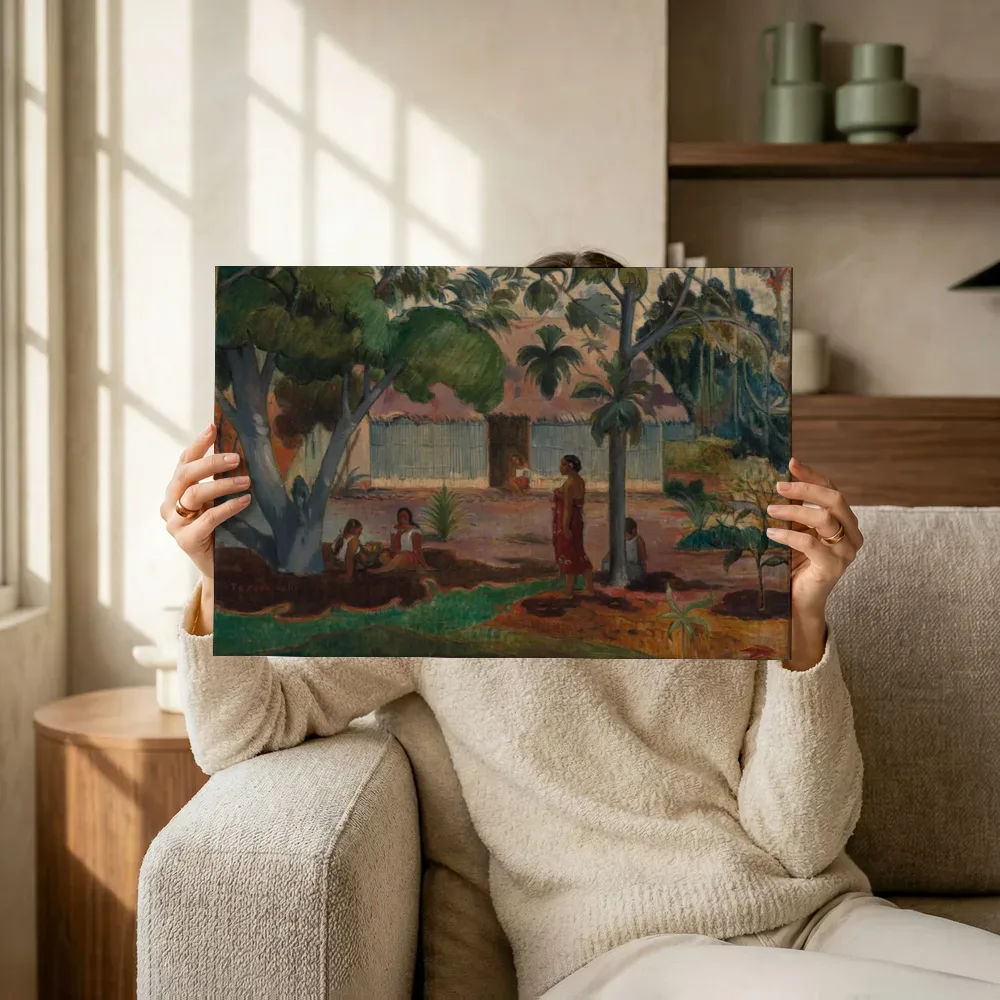 Sfeerimpressie: De grote boom van Paul Gauguin terwijl het omhoog wordt gehouden
