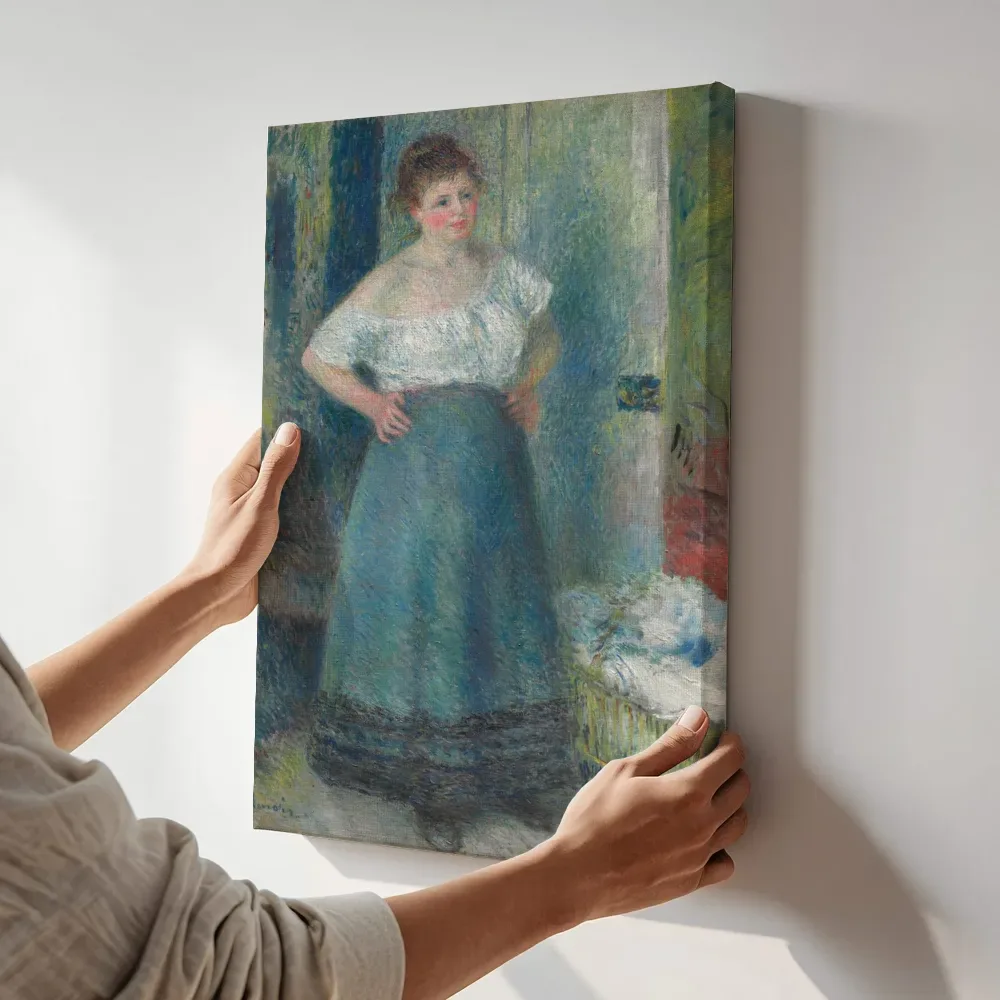 Sfeerimpressie: De wasvrouw van Pierre-Auguste Renoir terwijl het aan de muur wordt gehangen