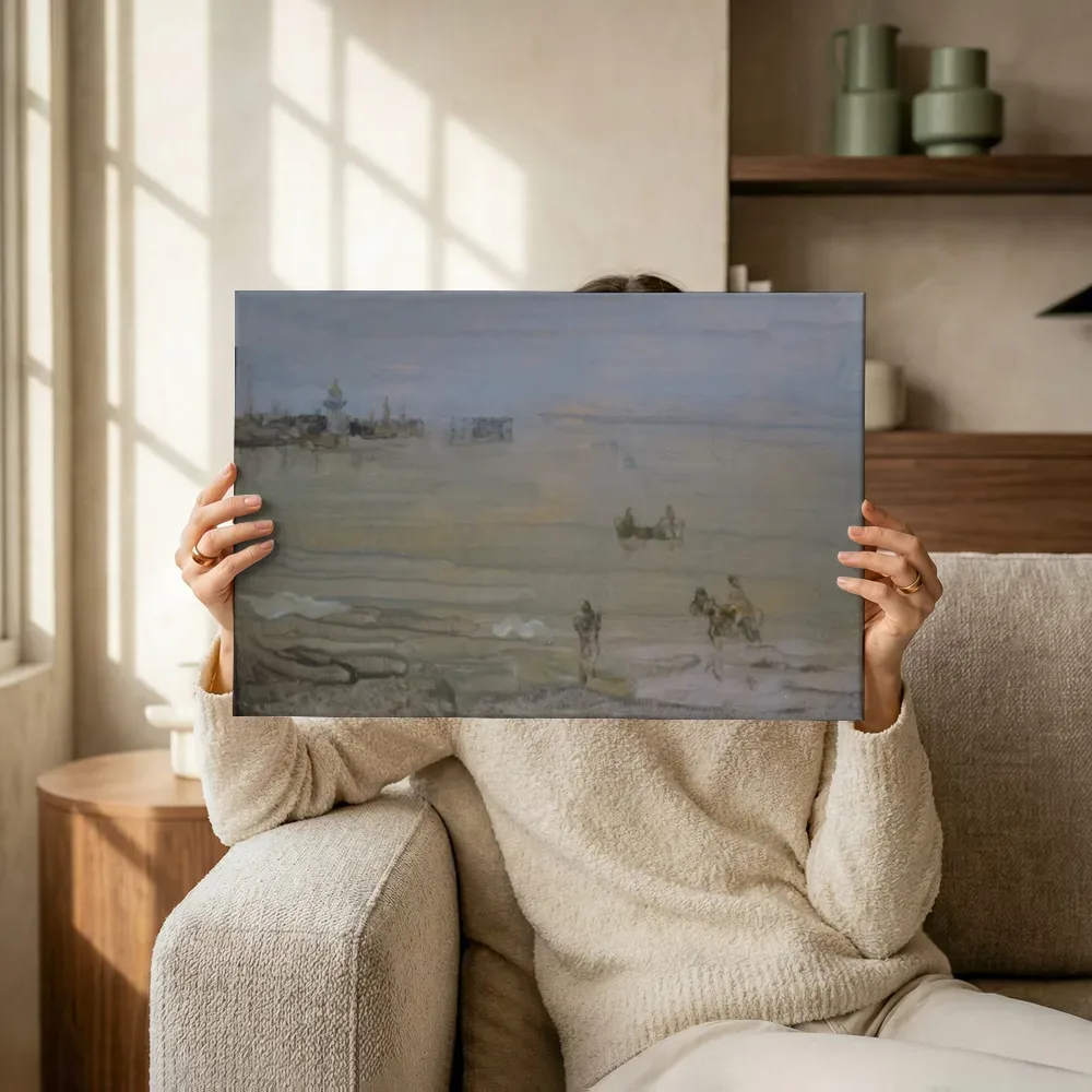 Sfeerimpressie: De pier, een grijze noot van James McNeill Whistler terwijl het omhoog wordt gehouden