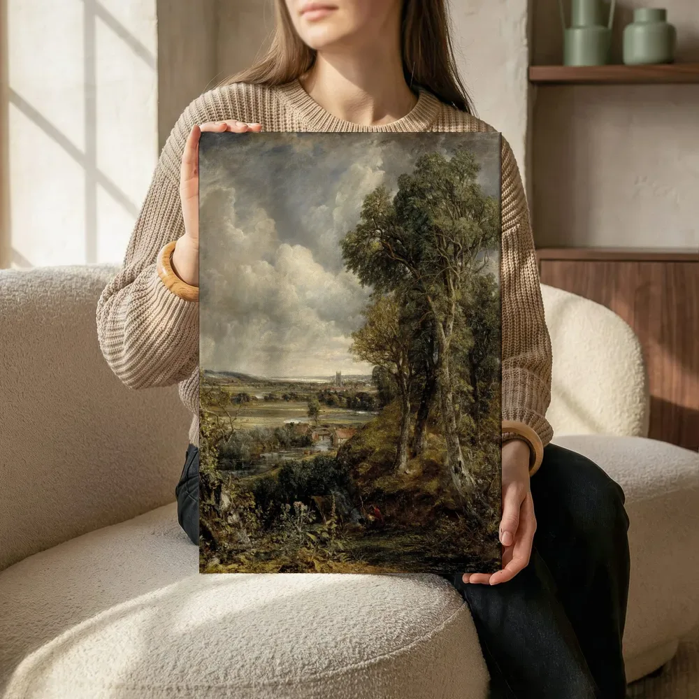 Sfeerimpressie: Het dal van Dedham van John Constable terwijl het zittend wordt getoond