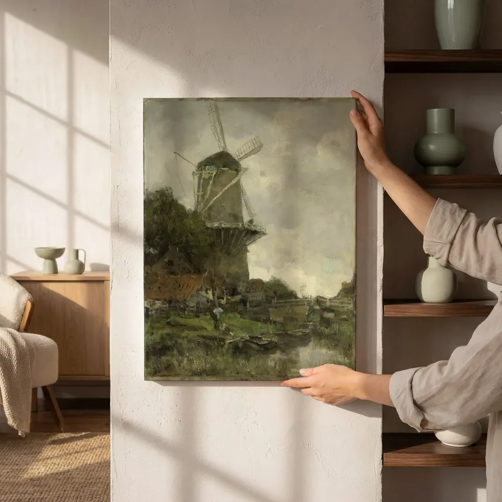 Sfeerimpressie: De windmolen van Jacob Maris naast de kast