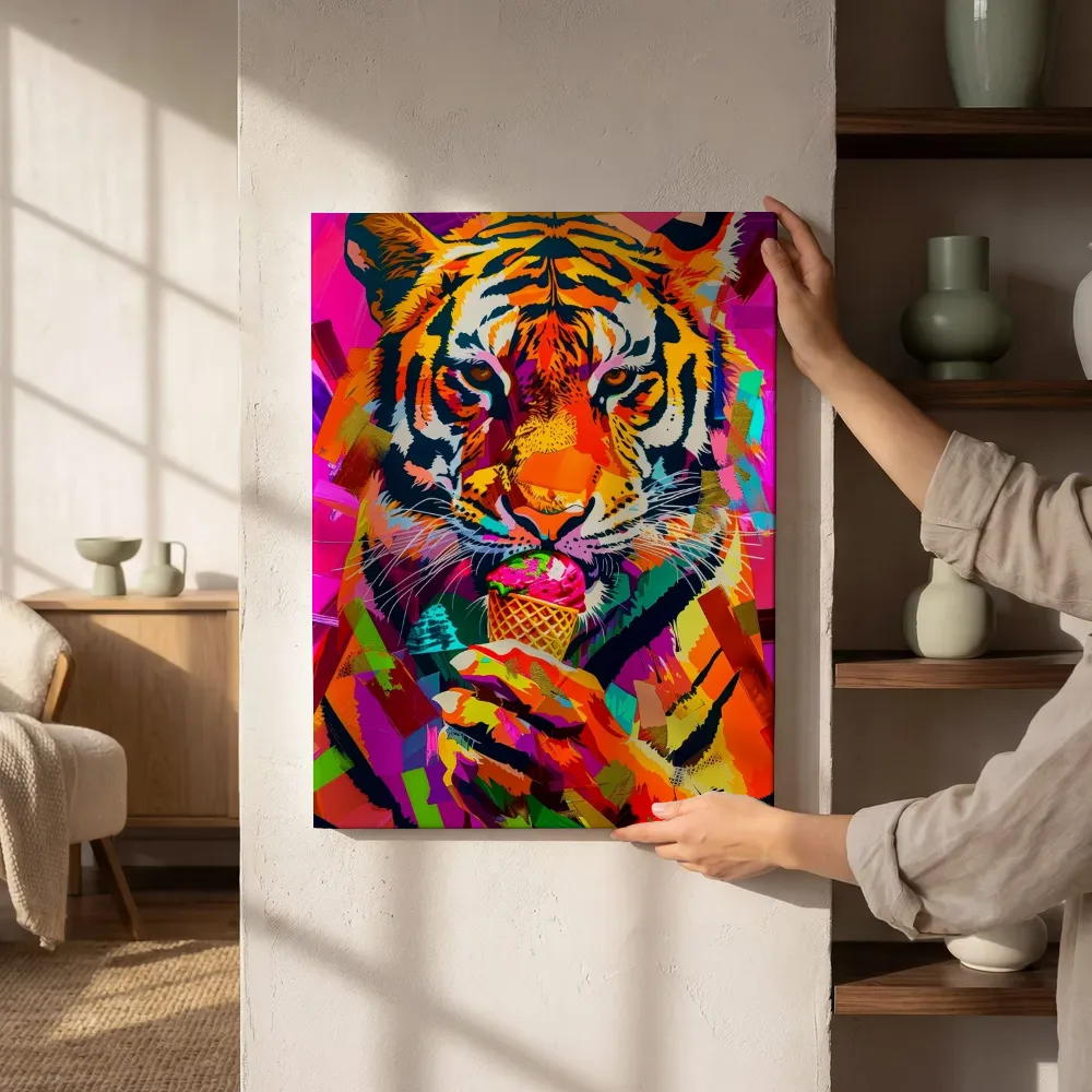 Sfeerimpressie: Tijger met IJsje magenta naast de kast
