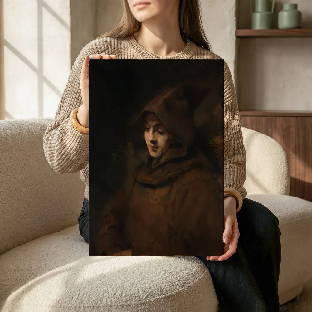 Sfeerimpressie: Titus in monniksdracht van Rembrandt van Rijn terwijl het zittend wordt getoond