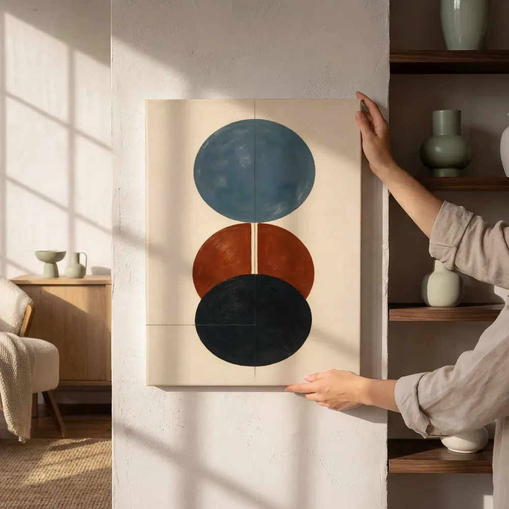 Sfeerimpressie: Totem Geometric Earth 11 naast de kast