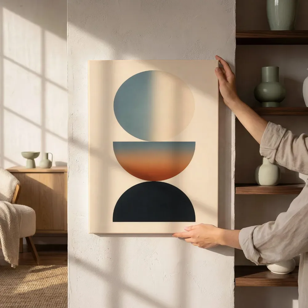 Sfeerimpressie: Totem Geometric Earth 14 naast de kast