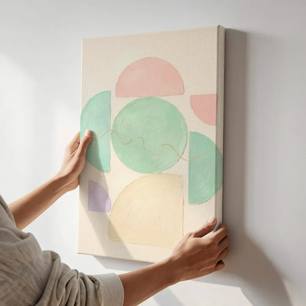 Sfeerimpressie: Totem Geometric Earth terwijl het aan de muur wordt gehangen