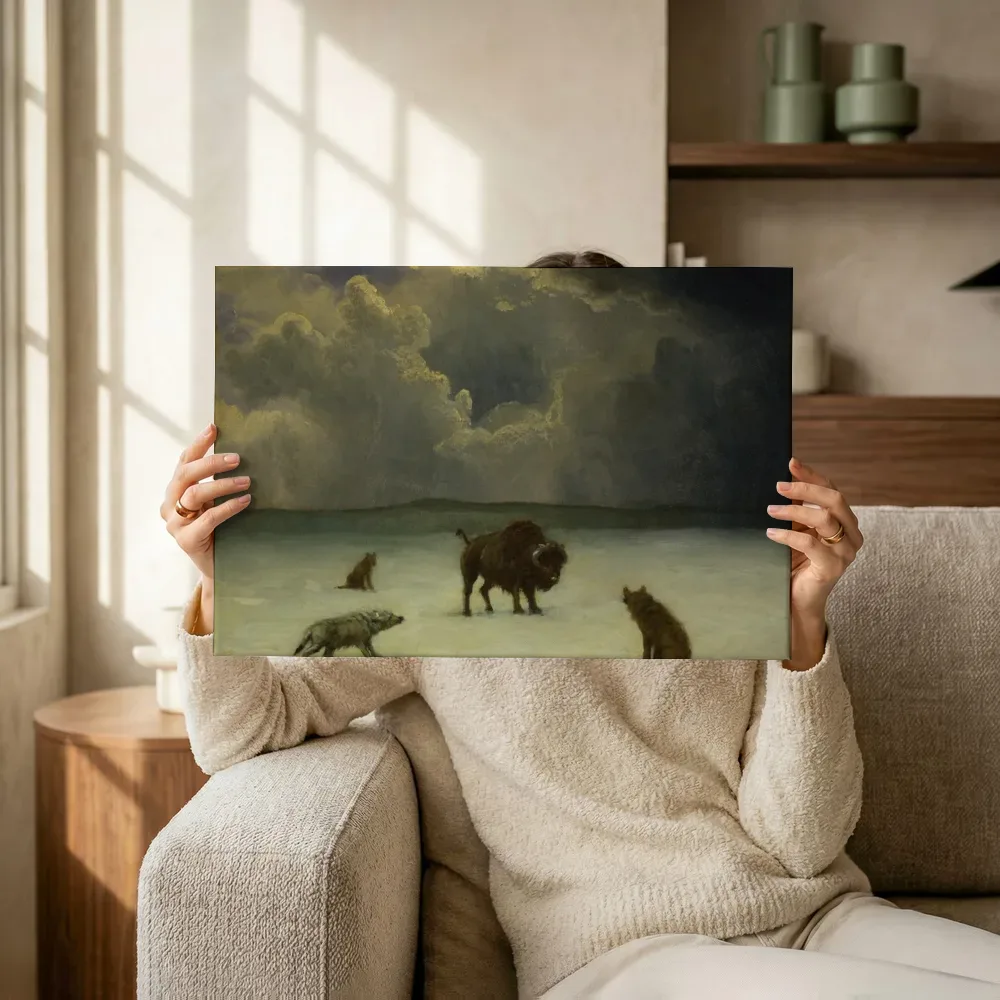 Sfeerimpressie: Trapped van Albert Bierstadt terwijl het omhoog wordt gehouden