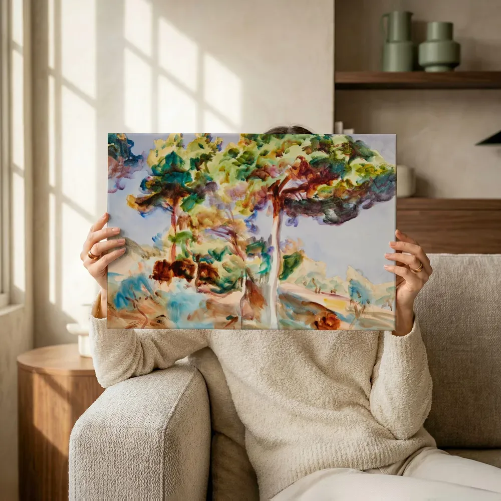 Sfeerimpressie: Bomen van John Singer Sargent terwijl het omhoog wordt gehouden