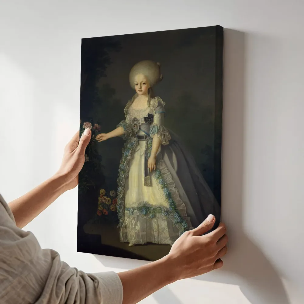 Sfeerimpressie: Trono Infanta Carlota Joaquina van Giuseppe Troni terwijl het aan de muur wordt gehangen